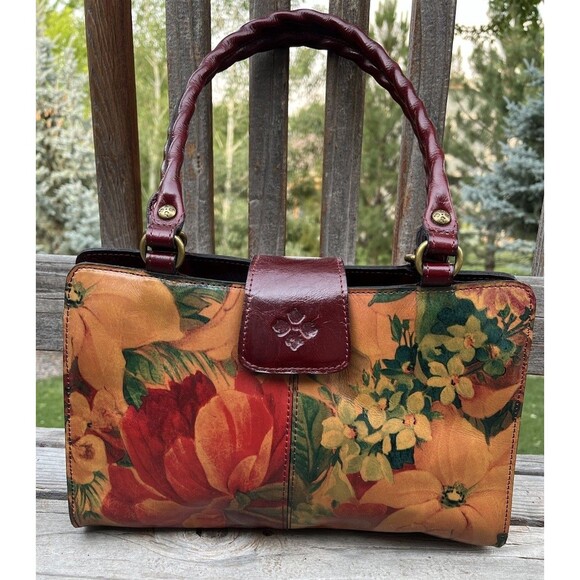 Patricia Nash Handbags - Patricia Nash Rienzo Floral Leather Satchel Shoulder Bag Multicolor